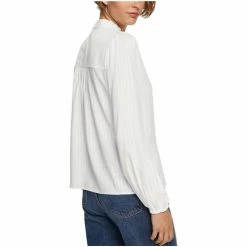 Esprit Chemisier manches longues à col froncé Tops / Blouses Couleur Blanc 7 Esprit Chemisier manches longues à col froncé Tops / Blouses Couleur Blanc -Esprit Soldes Boutique 24276648 500 C