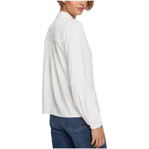 Esprit Chemisier manches longues à col froncé Tops / Blouses Couleur Blanc 5 Esprit Chemisier manches longues à col froncé Tops / Blouses Couleur Blanc – Image 3