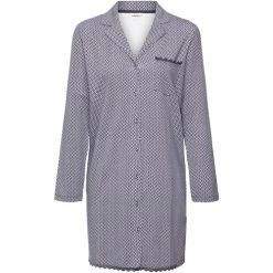 Esprit Chemise de nuit coton courte T-shirts & Polos Couleur Bleu marine et blanc