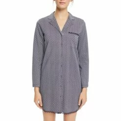 Esprit Chemise de nuit coton courte T-shirts & Polos Couleur Bleu marine et blanc -Esprit Soldes Boutique 24297247 500 C