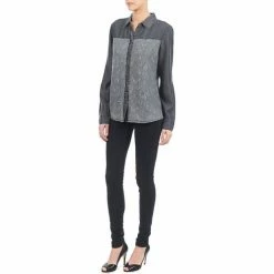 Esprit Denim Blouse Chemises Couleur Gris -Esprit Soldes Boutique 291613 500 E